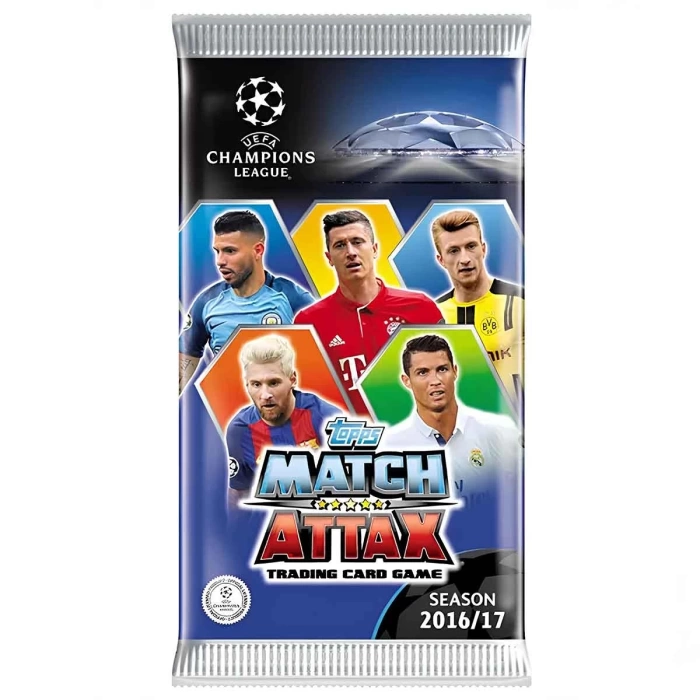 UEFA Şampiyonlar Ligi 16/17 Match Attax Futbolcu Kartları - 6lı Paket
