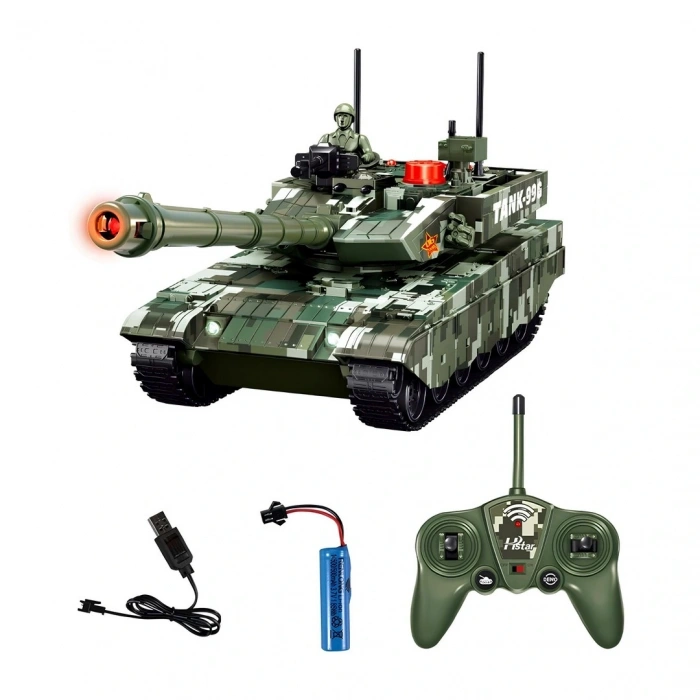 Uzaktan Kumandalı 1/12 6 Fonksiyonlu Şarjlı Tank