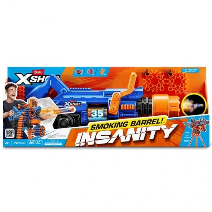 X Shot Insanity Smoking Barrel Dumanlı Dart Tabancası 72 Dart