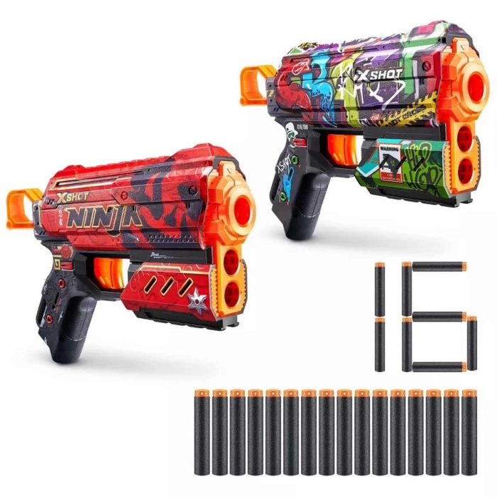 X-Shot Skins Flux 2li Blaster 16 Dartlı