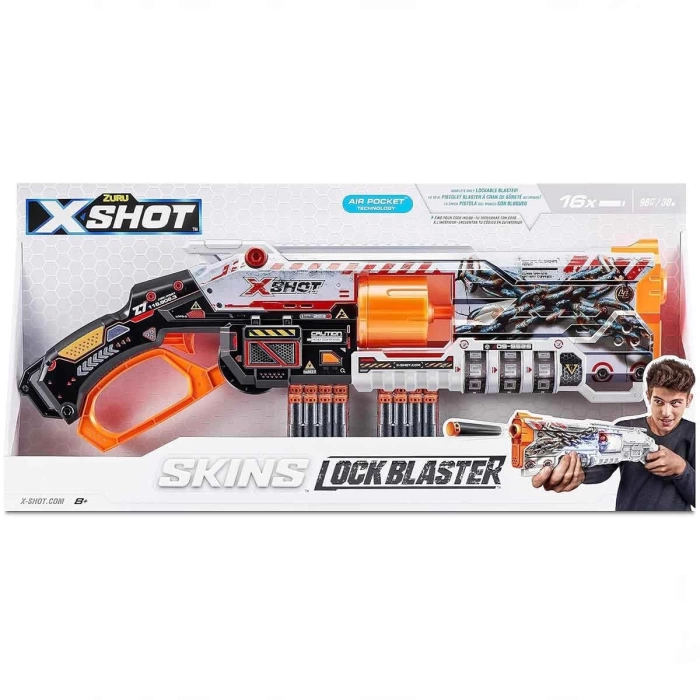 X-Shot Skins Lock Blaster 16 Dartlı