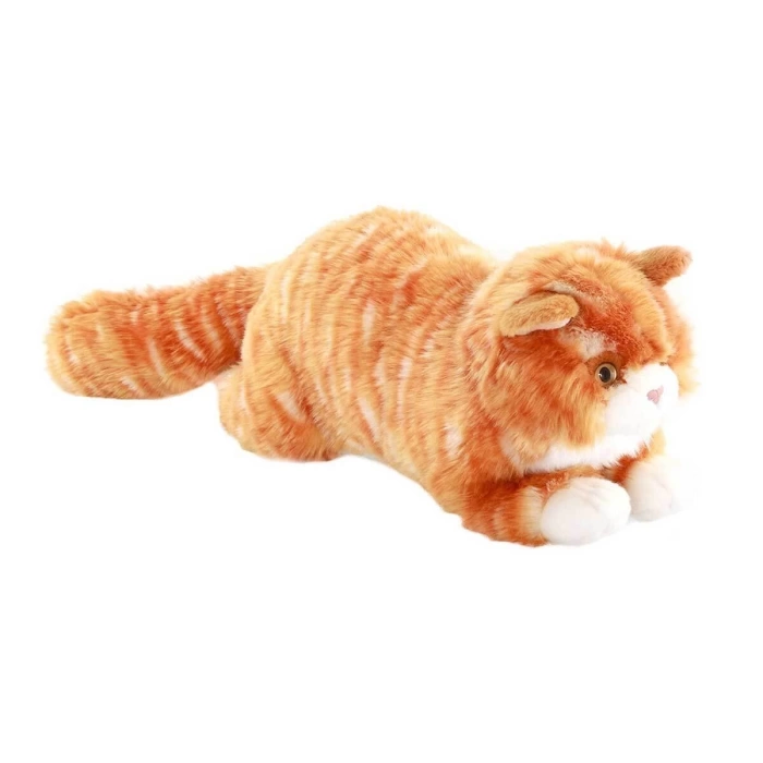 Yatan Tekir Kedi Peluş 34 cm