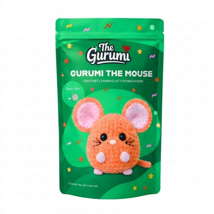 Yeni Başlayanlar İçin Fare Amigurumi Örgü Kiti