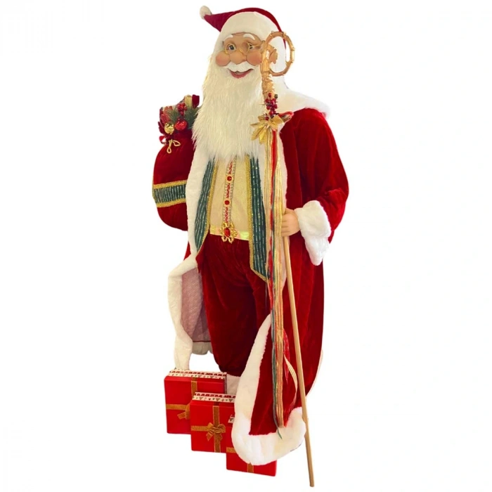 Yılbaşı Dekoratif Gerçek Görünümlü Noel Baba 180 cm