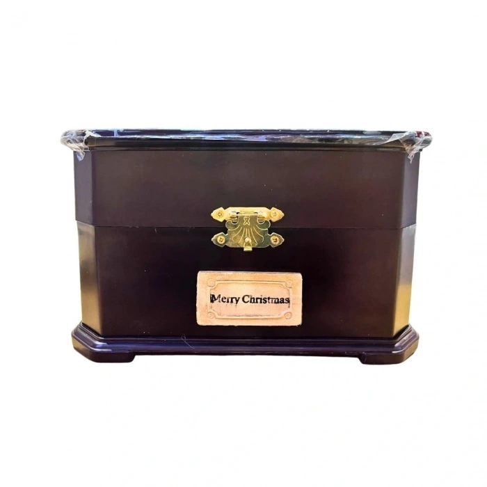 Yılbaşı Süsü Büyük Boy Ahşap Müzik Kutusu