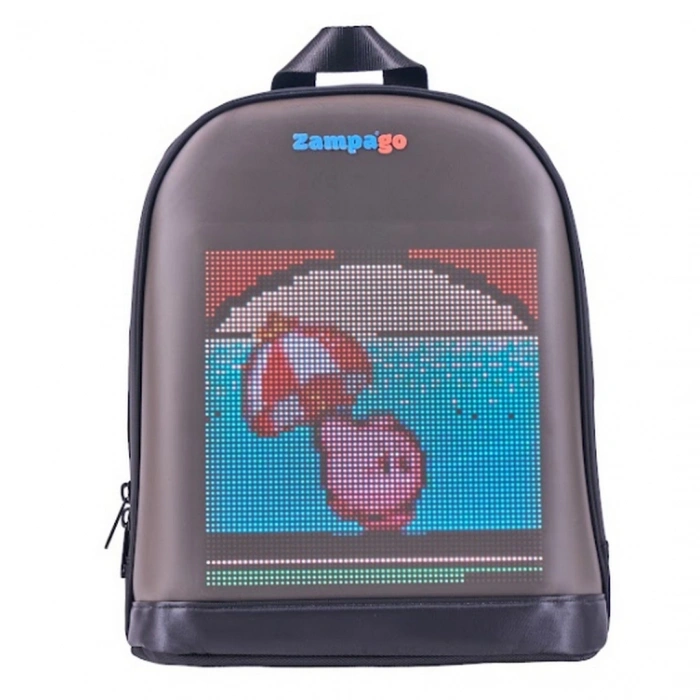 Zampago Bluetooth Kontrollü Işıklı Dijital Ekran Çanta Siyah