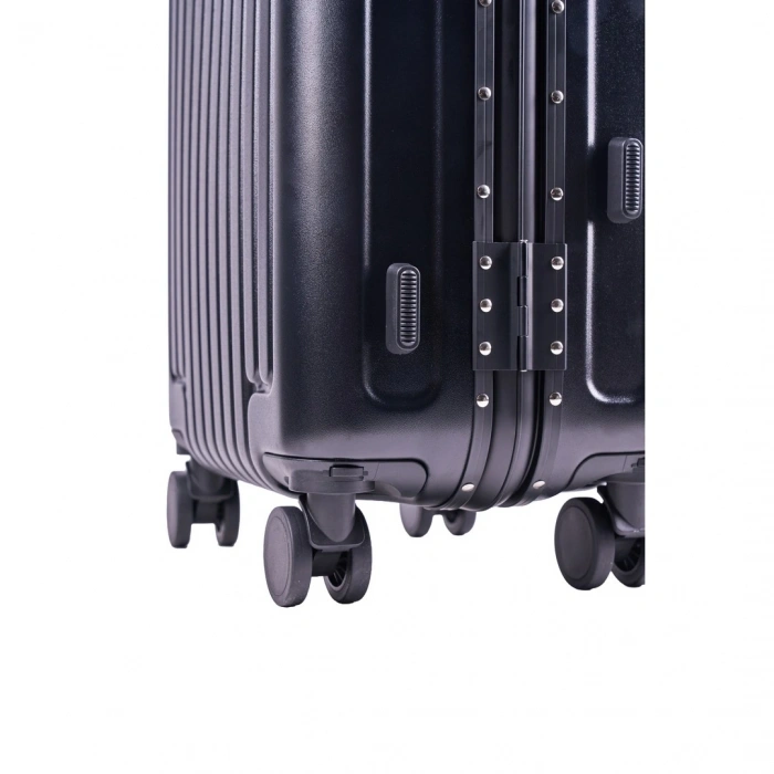 Zampago Glint Ekranlı Led Işıklı Valiz Siyah