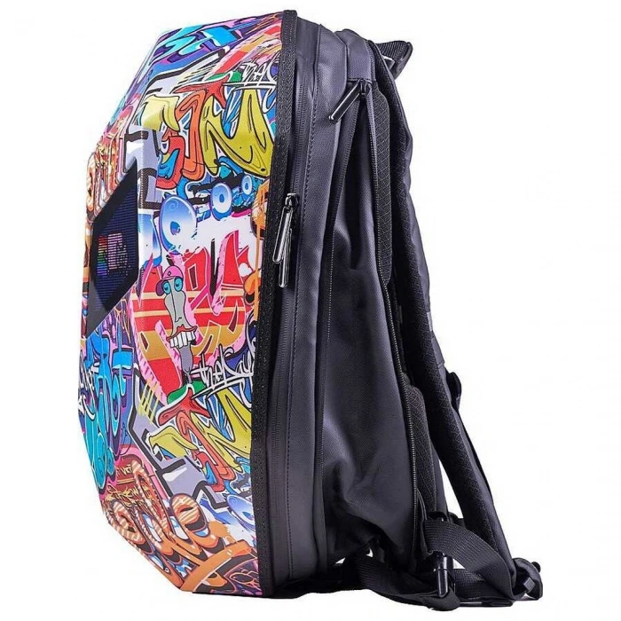 Zampago Led Göz Maskeli Grafiti Akıllı Sırt Çantası