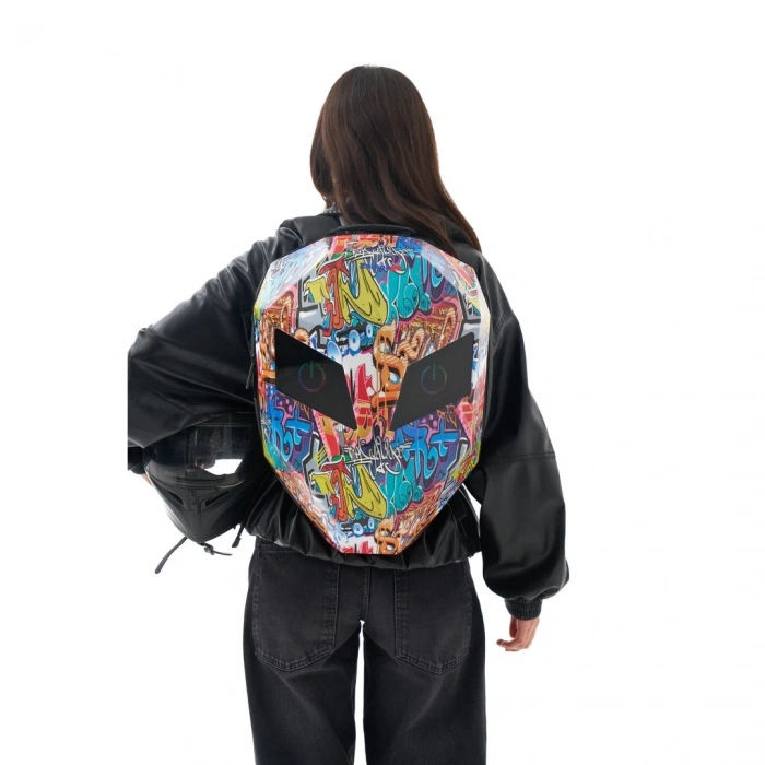 Zampago Led Göz Maskeli Grafiti Akıllı Sırt Çantası