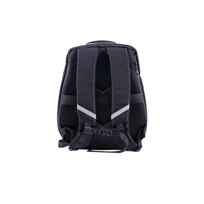 Zampago Usb Şarj Girişli Led Baykuş Gözlü Akıllı Sırt Çantası Siyah