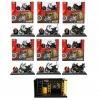 1:12 Sesli ve Işıklı Benelli Polis Die Cast Çek Bırak Motosiklet ve Tamir Atölyesi Seti