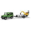 Bruder Land Rover Arazi Aracı Ve Jcb Mini Kazıcı BR02593