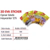 Bu-Bu Eva Sticker 3D Oynar Gözlü Hayvanlar