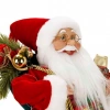 Çuval Taşıyan Gözlüklü Noel Baba Dekoratif Biblo 46 cm