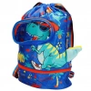 Dinozor Desenli Mavi Büzgülü Anaokulu Çantası