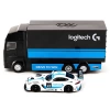 Tarmac Works 1:64 X Logitech Mercedes AMG GT3 Logitech G Race with Plastic Truck Packaging