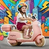 Wespina Kumandalı Akülü Motor 6V Pembe WPAK5