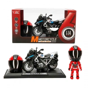1:14 Sesli ve Işıklı BMW Off-Road Die Cast Çek Bırak Motosiklet