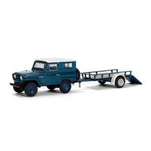Greenlight 1/64 Hitch & Tow Series 31 - 1961 Nissan Patrol Hard Top with Utility Trailer