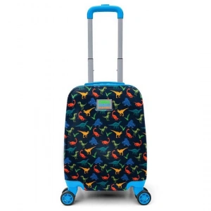Coral High Kids Lacivert Mavi Dinozor Desenli Çocuk Valizi