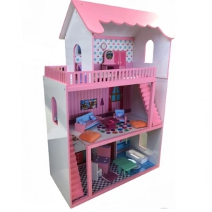 3 Katlı Ahşap Oyun Evi Seti