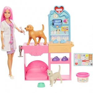 Barbie ’nin Veteriner Kliniği Bebek Ve Aksesuarları