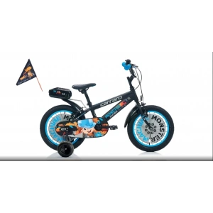 Carraro Monster 16 Jant Alüminyum Çocuk Bisikleti Mat Siyah-Gri-Mavi