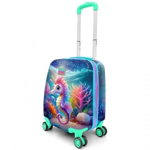 Coral High Denizatı Desenli Çekçekli Valiz