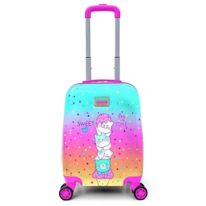 Coral High Kids Renkli Dondurmalı Kedi Desenli Çocuk Valizi 16777