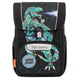 Dinozor Desenli Siyah Okul Çantası