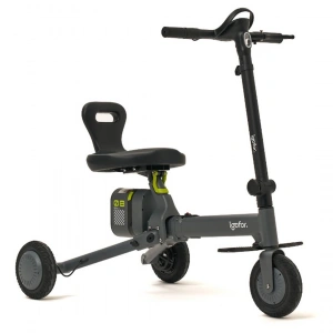 Igofor 3 Tekerlekli Katlanabilir Elektrikli Oturulabilir Scooter Gri EM301-G