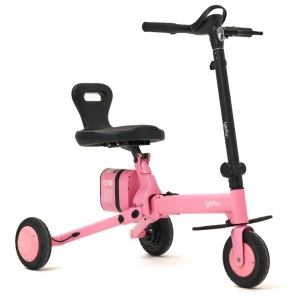 Igofor 3 Tekerlekli Katlanabilir Elektrikli Oturulabilir Scooter Pembe