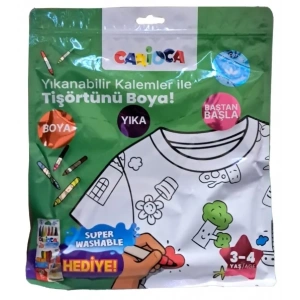 Kalem Hediyeli Boyanabilir Tişört 3-4 Yaş
