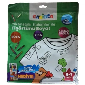 Kalem Hediyeli Boyanabilir Tişört 6-7 Yaş