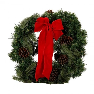 Kırmızı Fiyonklu Dekoratif Kapı Süsü 40 cm