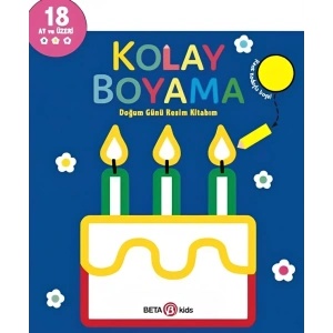 Kolay Boyama Doğum Günü Resim Kitabım