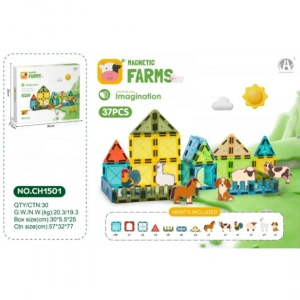 Magnetic Tiles Farms Manyetik Çiftlik Seti 37 Parça