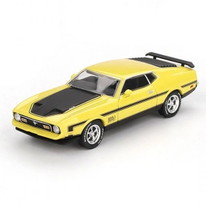 Mini GT 1/64 Ford Mustang Mach1 Grabber Yellow - Blister Paket