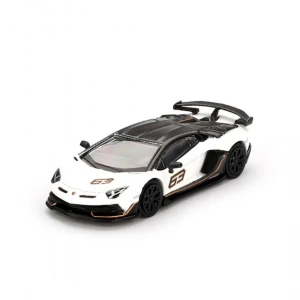 Mini GT 1/64 Lamborghini Aventador SVJ 63 Bianco Asopo