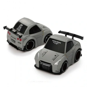 Mini Gt 1/64 Qube Carz Serisi Nissan GT-R (R35) LB WORKS Type 1, Rear Wing ver 1 Matte Grey Blister Paket