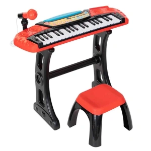 Müzikli ve Işıklı Mikrofonlu Elektronik Tabureli Org