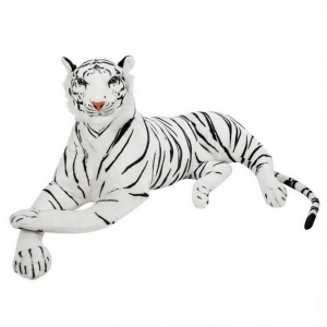 Peluş Yatan Beyaz Kaplan 130 cm