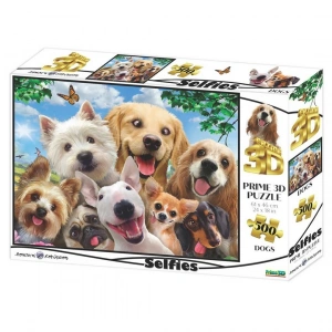 Prime 3D - Köpek Selfie 500 Parça Yetişkin Puzzle