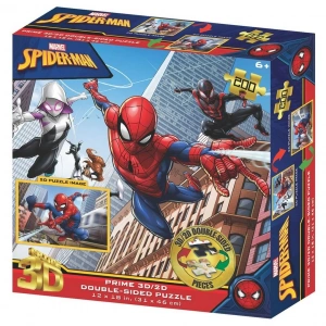 Prime 3D Marvel Spider-Man Çift Taraflı Puzzle 200 Parça