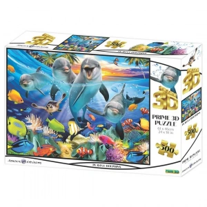 Prime 3D - Oyuncu Yunuslar 500 Parça Yetişkin Puzzle