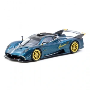 Tarmac Works 1/64 Pagani Huayra R Turquoise Carbon Fiber – USA Special Edition