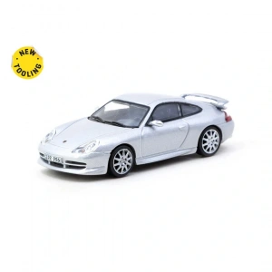 Tarmac Works X iXO Models 1/64 Porsche 911 GT3 (type 996) Silver