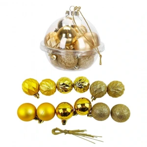 Yılbaşı Gold Ağaç Süsü Karışık 12li