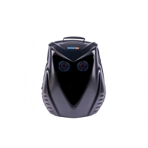 Zampago Usb Şarj Girişli Led Baykuş Gözlü Akıllı Sırt Çantası Siyah