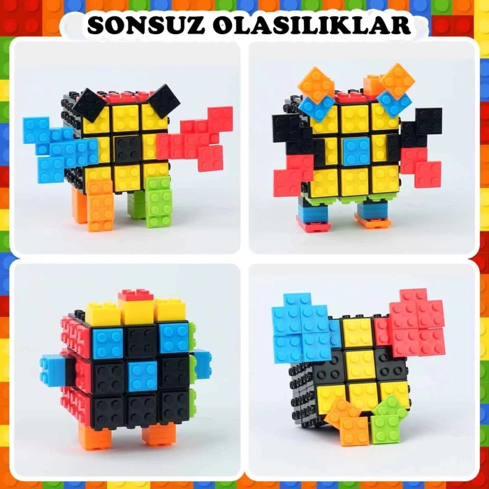 Magic Cube Lego Parçalı Eğitici Sabır Küpü